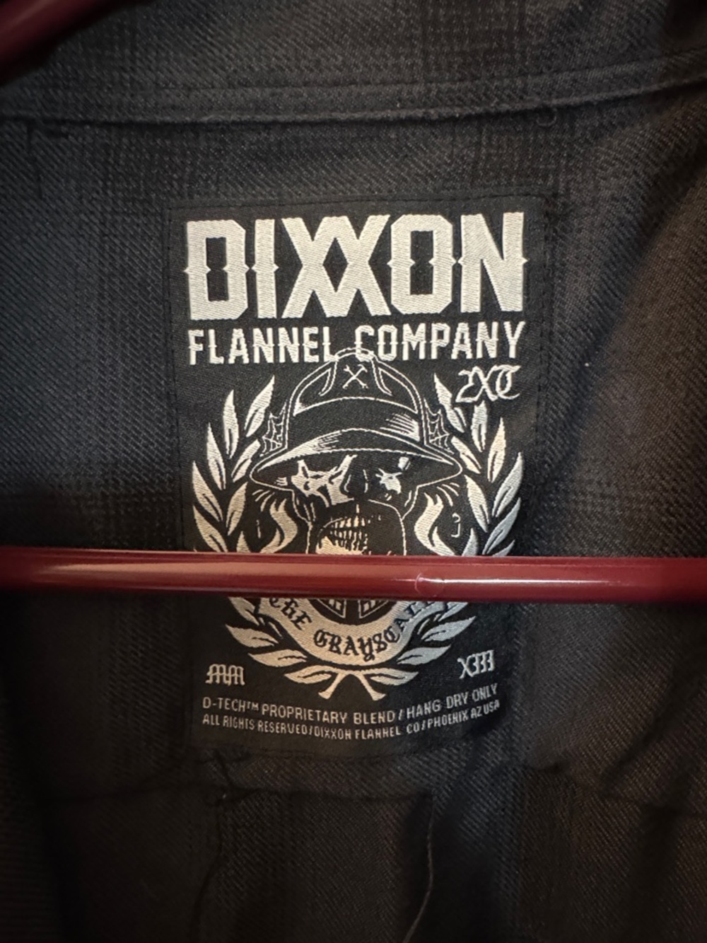 DIXXON Black Flannel with White Graphic Patch